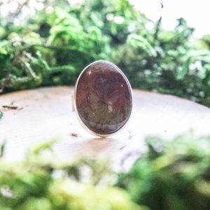 Mexican Crazy Lace Agate Gemstone Silver Ring